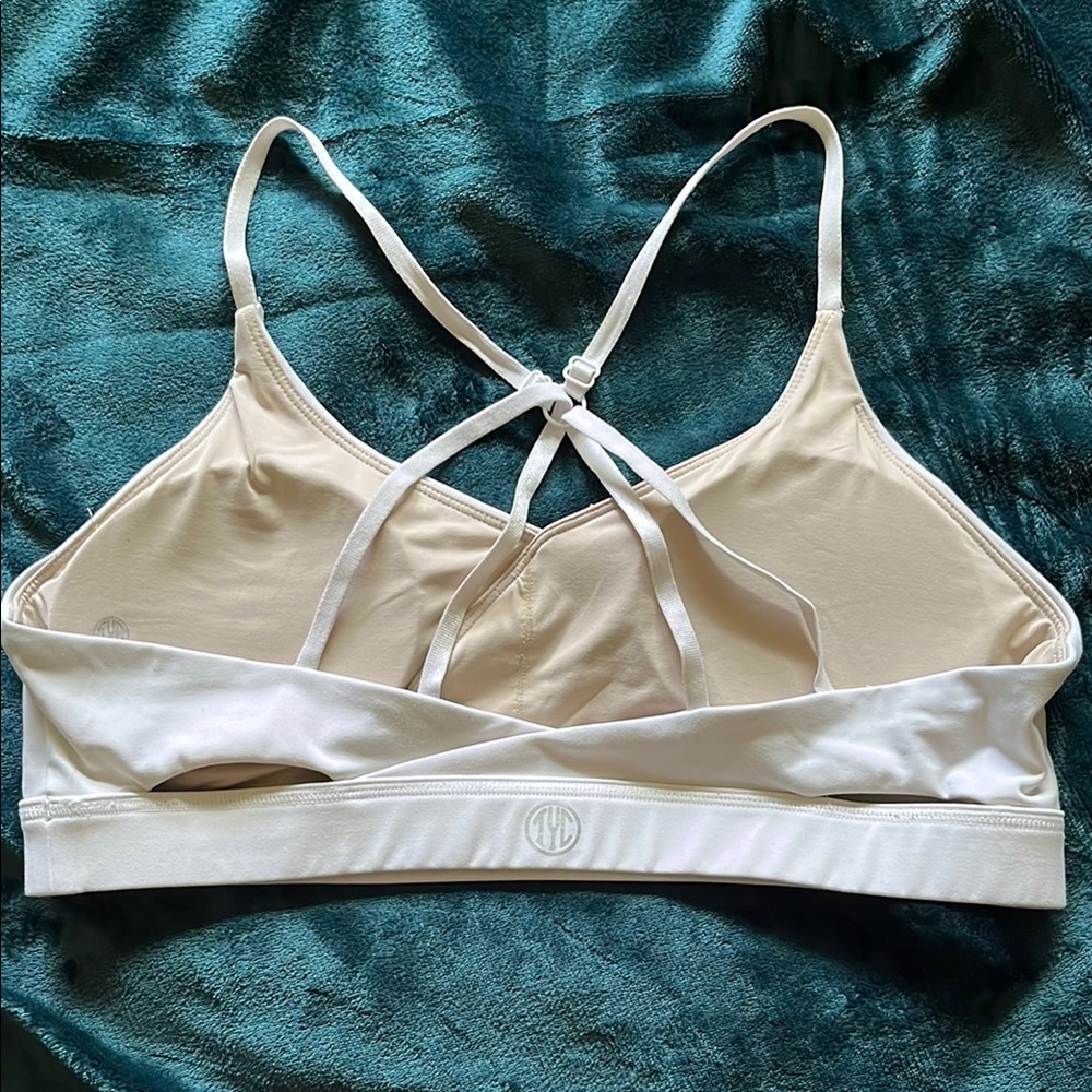 Til You Collapse Cream Sports Bra Intimates